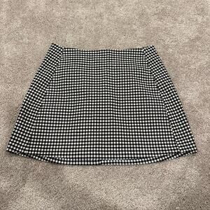 Urban Outfitters Women's Black White Ginghamn Mini‎ Pencil Skirt  Size S/P